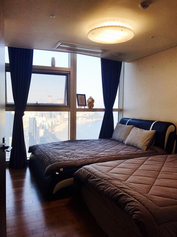 Ferienwohnung Haeundae Ocean Bridge Penthouse Busan Exterior foto