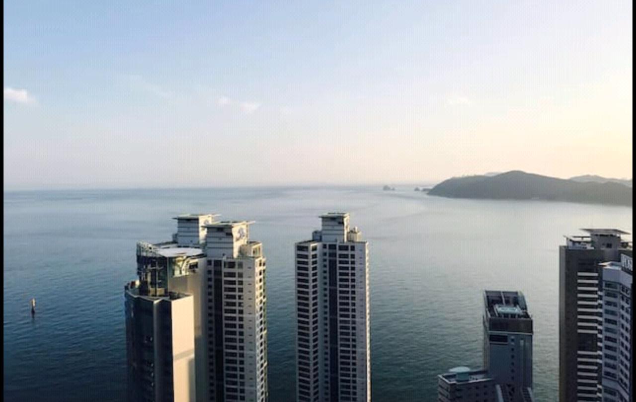 Ferienwohnung Haeundae Ocean Bridge Penthouse Busan Exterior foto